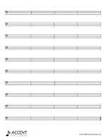 Bass Clef/Barlines Staff Paper