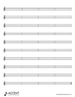 Treble Clef/Barlines Staff Paper