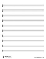 Treble Clef/No Barlines Staff Paper